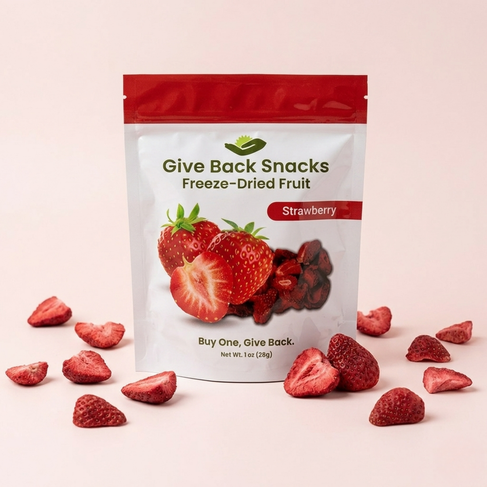 Strawberry freeze dried fruit snack