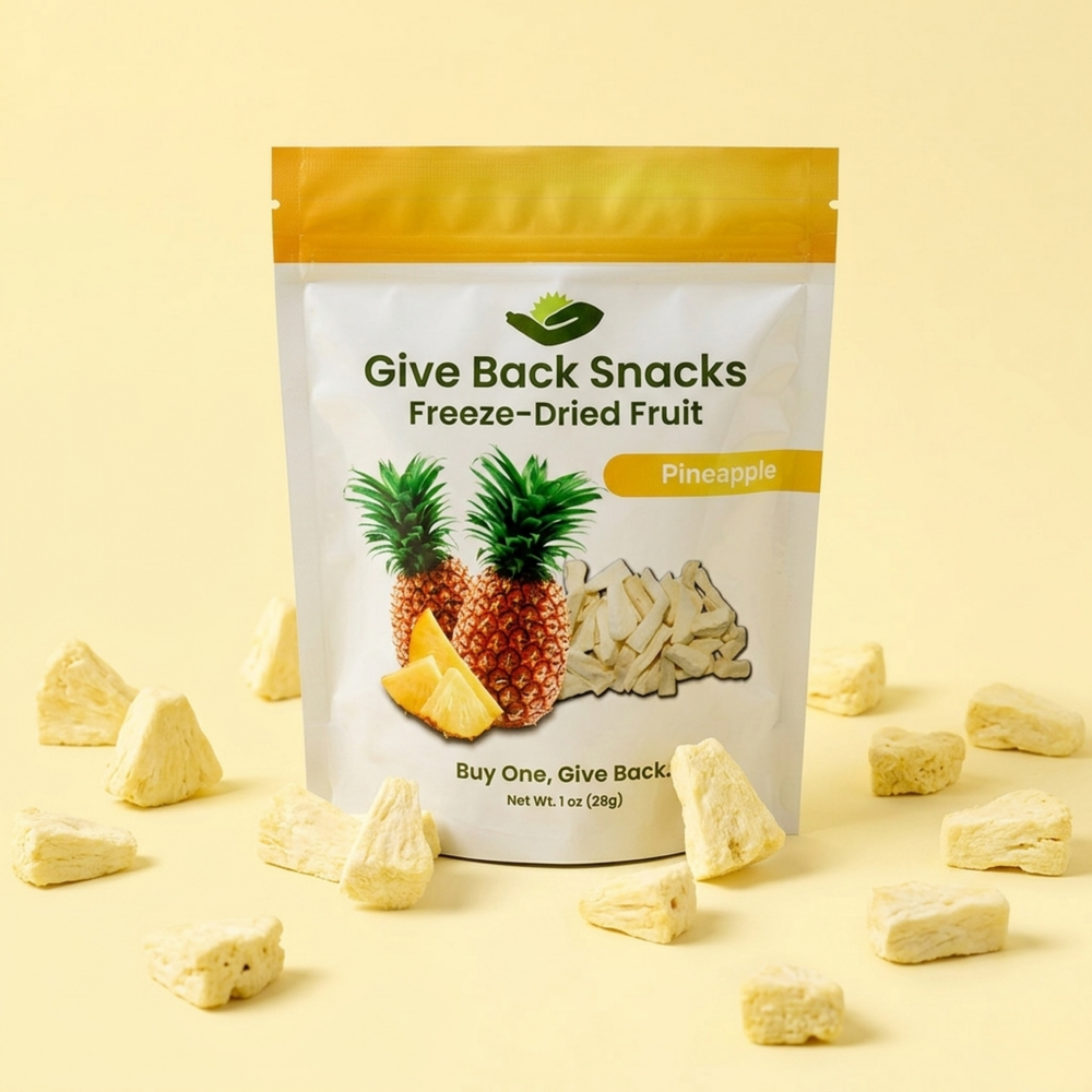 Pineapple freeze dried fruit snack